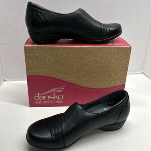 Dansko Franny Shoes Leather Slip On Work Dress Black Women’s Size EU 37 6.5 - 7